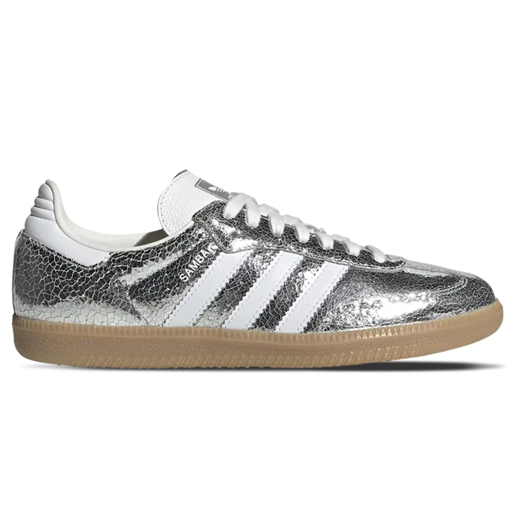 Adidas Samba OG Wmns 'Silver Metallic Cracked Leather' - Image 2
