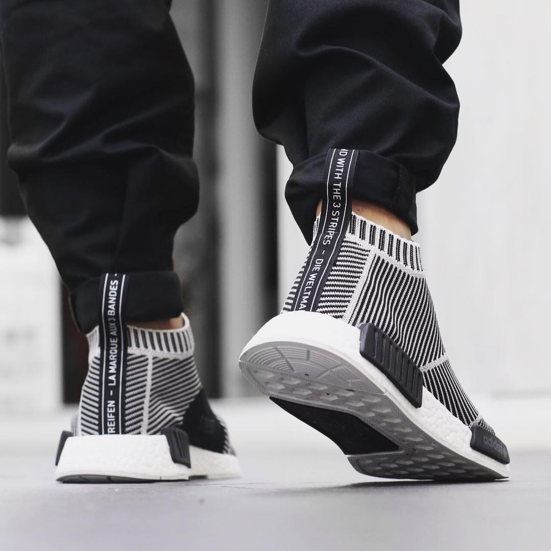 ADIDAS NMD CITY SOCK PRIMEKNIT Core Black & Vintage White - Image 8