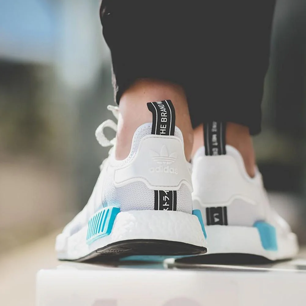 Adidas NMD_R1 Reflective White-Bright Cyan - Image 7