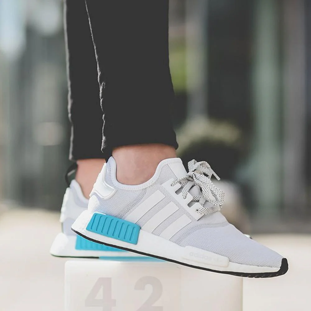 Adidas NMD_R1 Reflective White-Bright Cyan - Image 8
