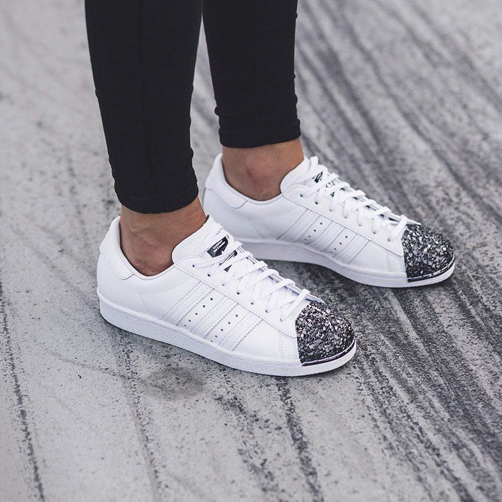 Adidas Women's Superstar Metal Toe W "White & Black" - Image 8