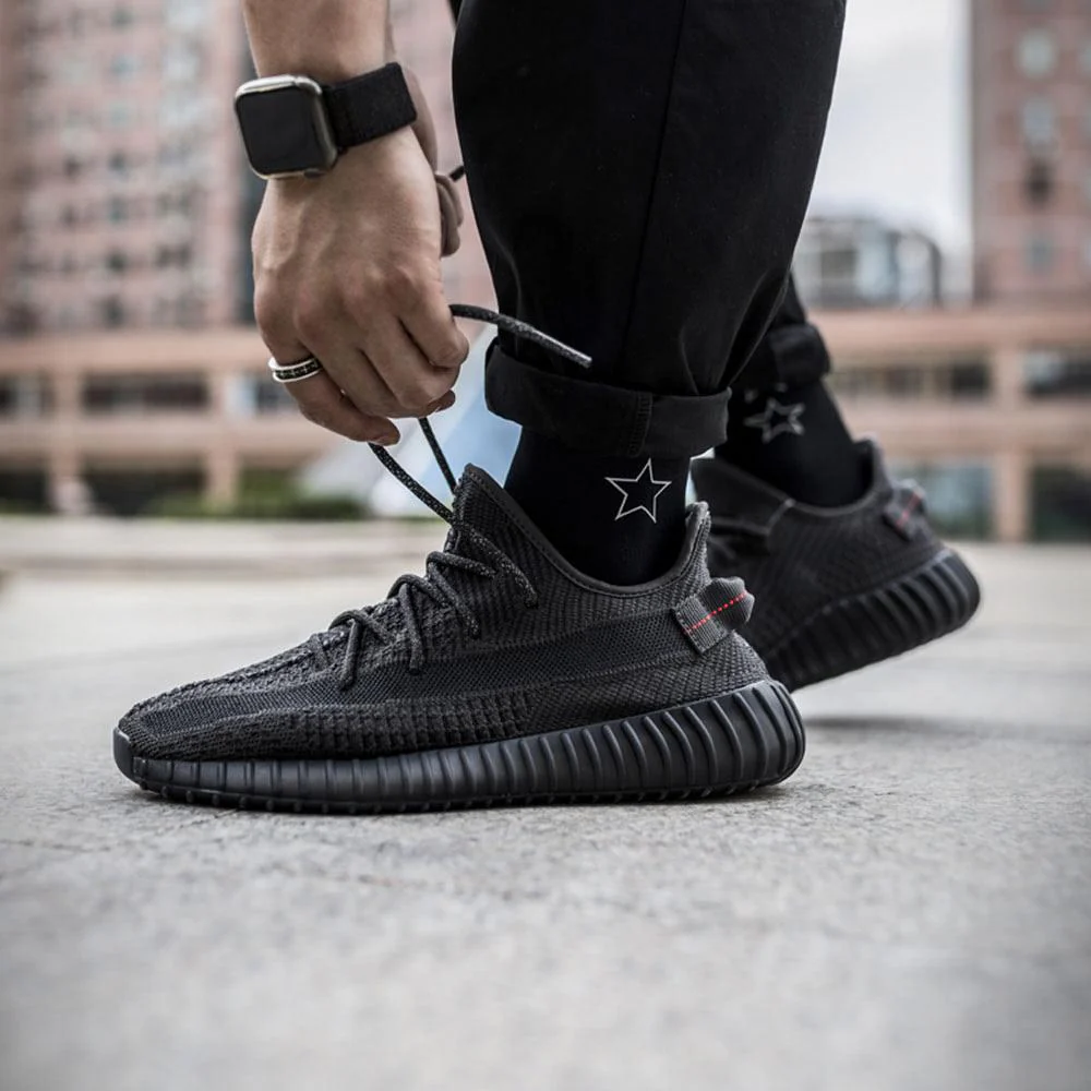 adidas Yeezy Boost 350 V2 Static Black Non-Reflective - Image 7