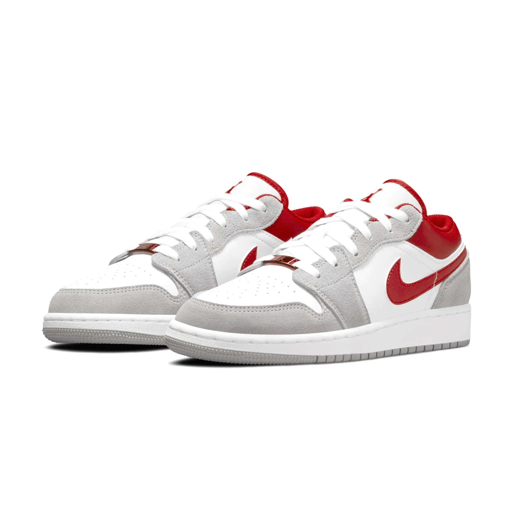 Air Jordan 1 Low SE GS 'Light Smoke Grey Gym Red' - Image 2