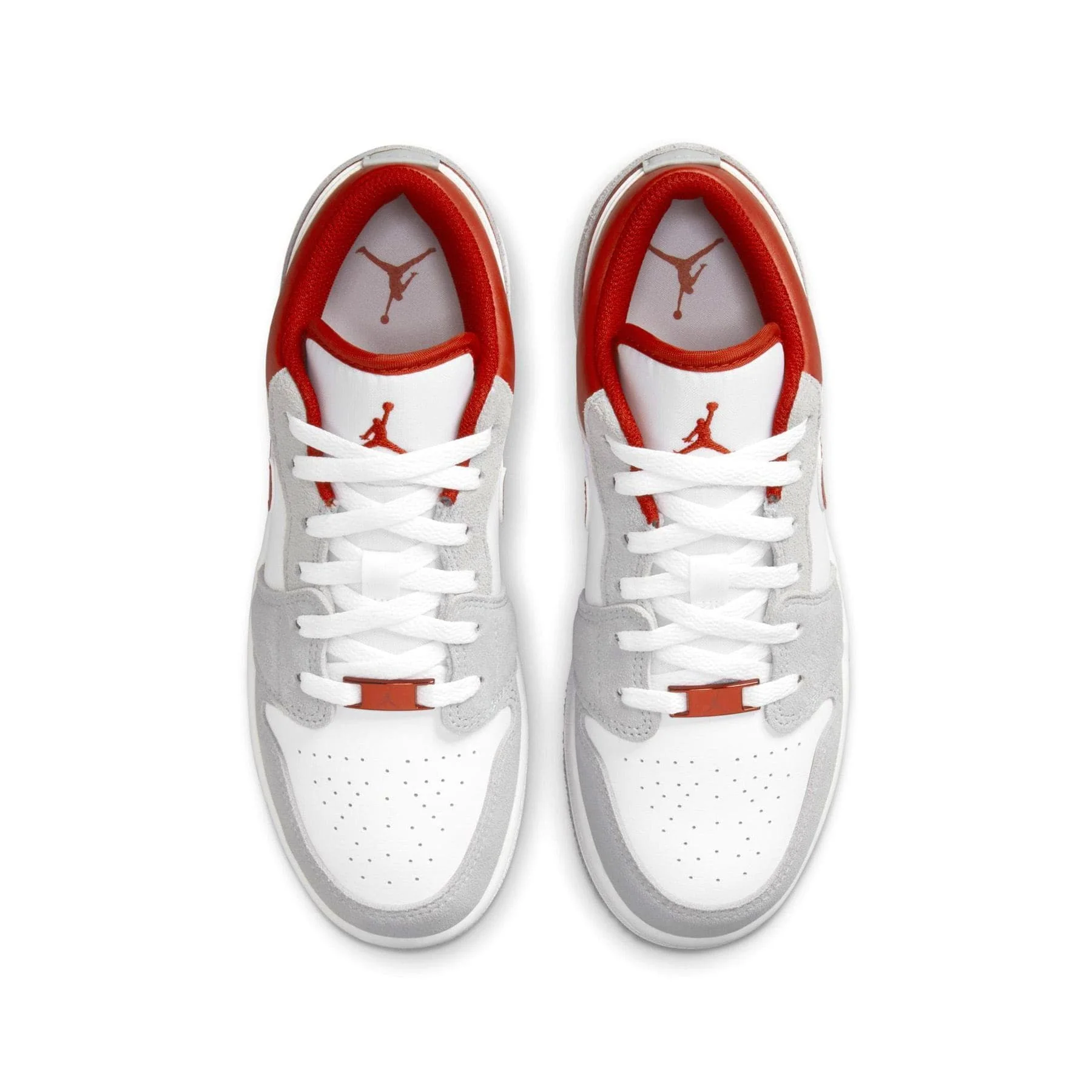 Air Jordan 1 Low SE GS 'Light Smoke Grey Gym Red' - Image 3