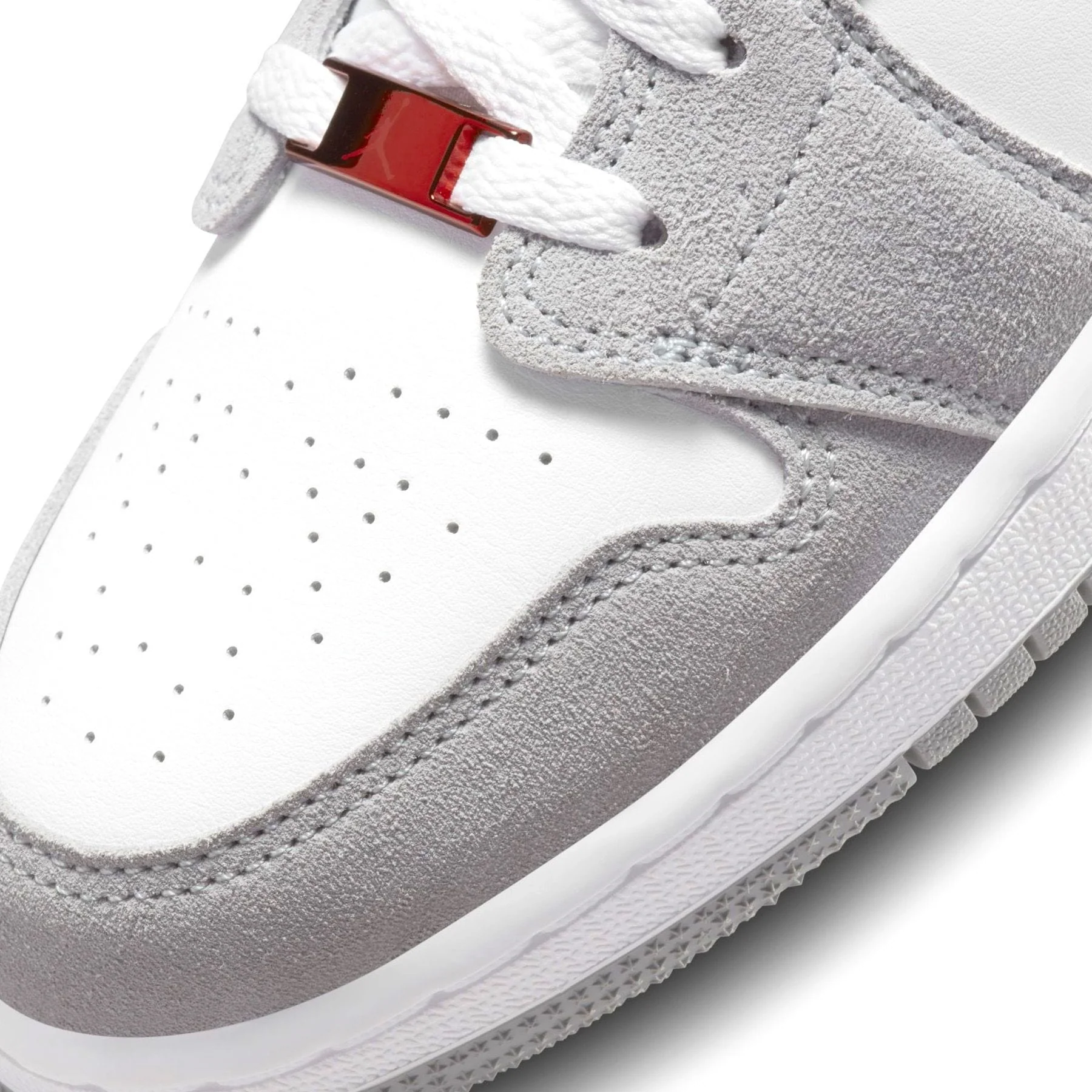 Air Jordan 1 Low SE GS 'Light Smoke Grey Gym Red' - Image 6