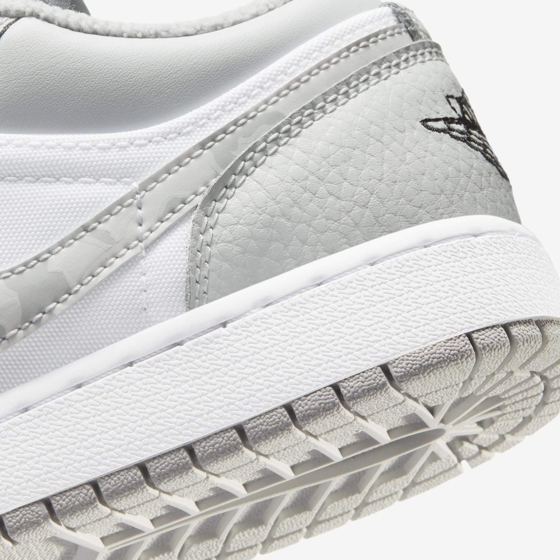 Air Jordan 1 Low SE GS 'White Camo' - Image 7