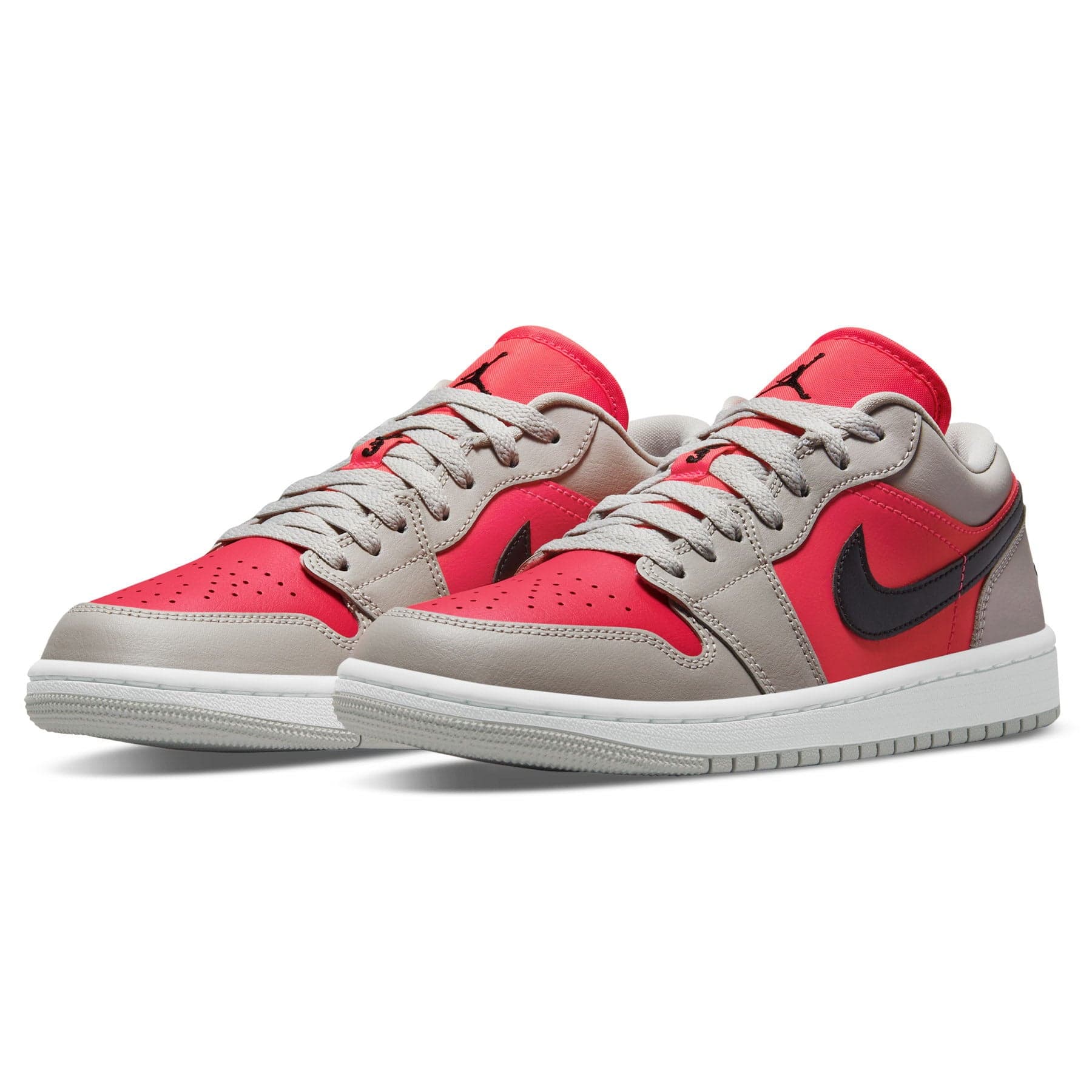 Air Jordan 1 Low Wmns 'Light Iron Ore Siren Red' - Image 2