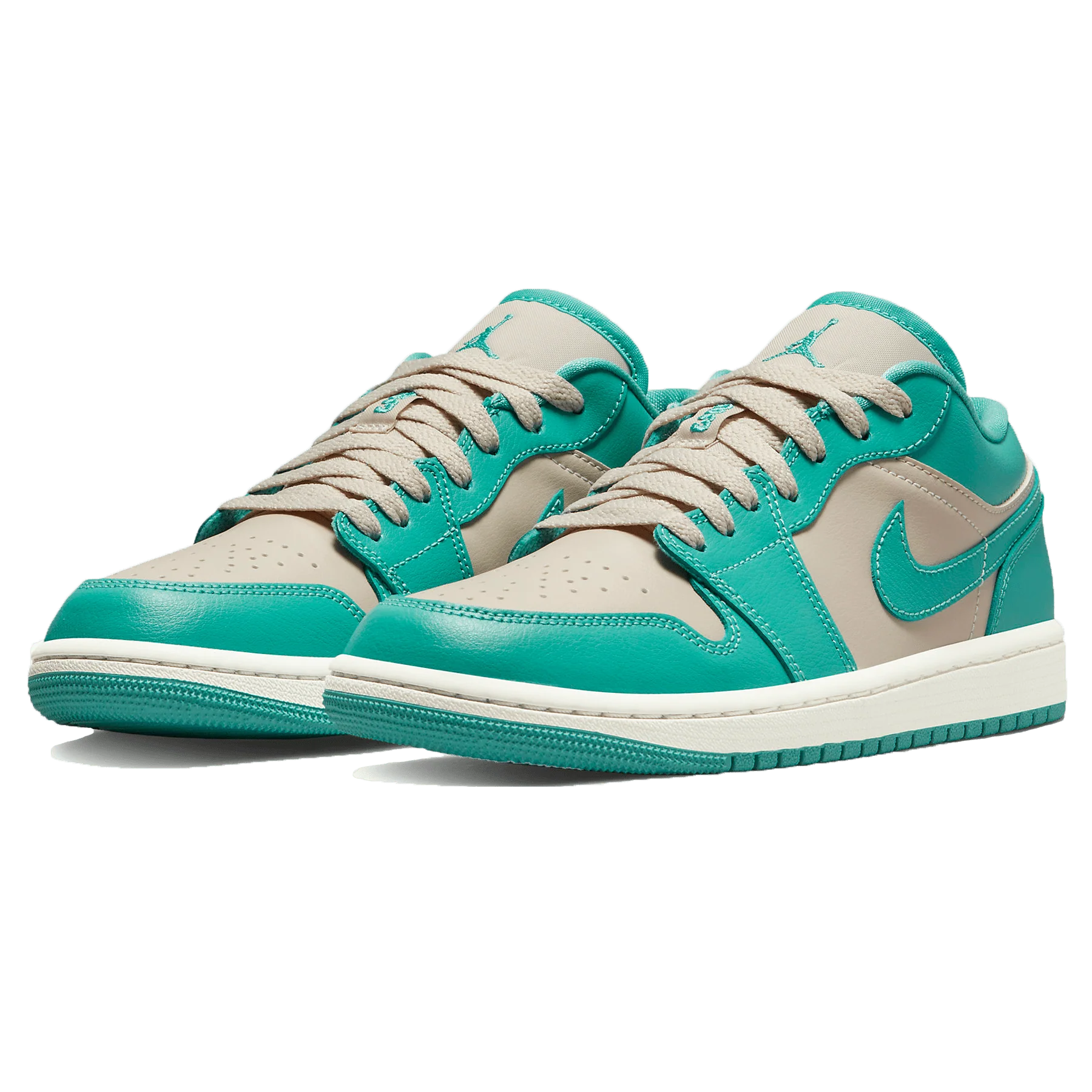 Air Jordan 1 Low Wmns 'Tropical Teal Sandy Beige' - Image 2
