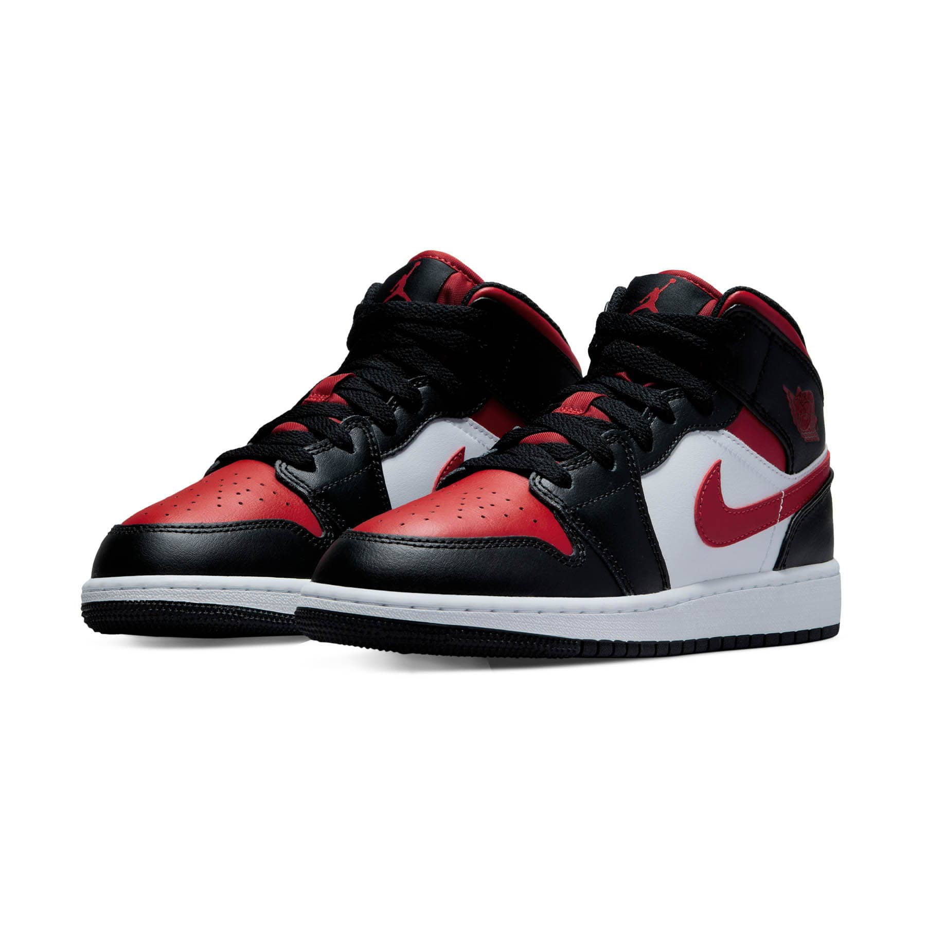 Air Jordan 1 Mid GS 'Black Fire Red' - Image 2