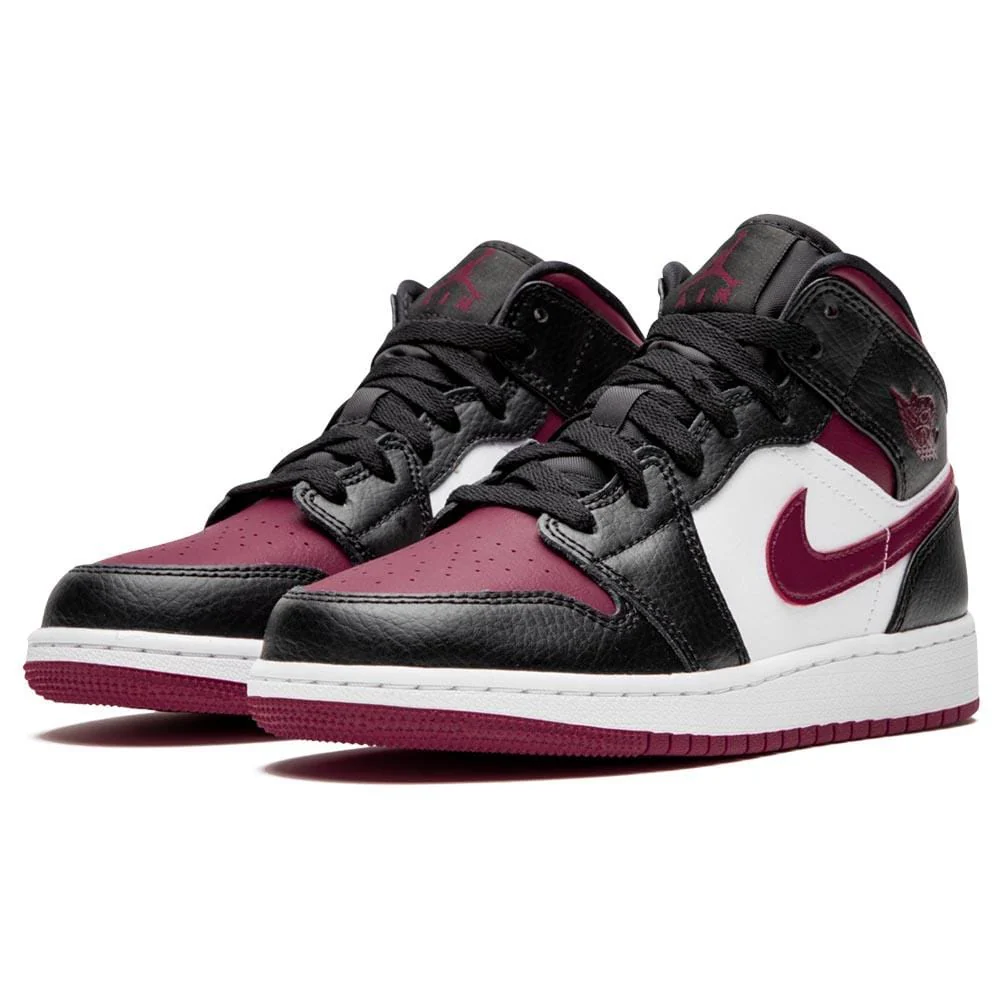 Air Jordan 1 Mid GS 'Black Noble Red' - Image 2