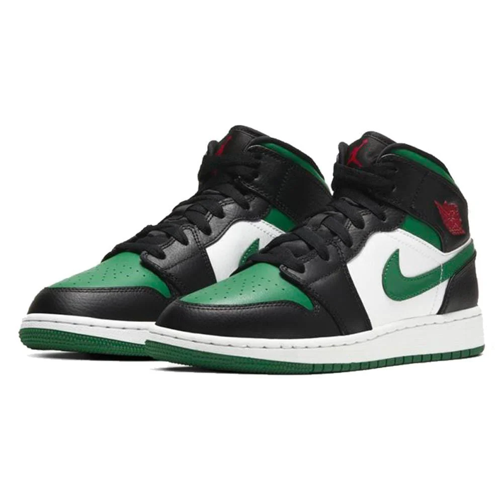 Air Jordan 1 Mid GS 'Black Pine Green' - Image 2