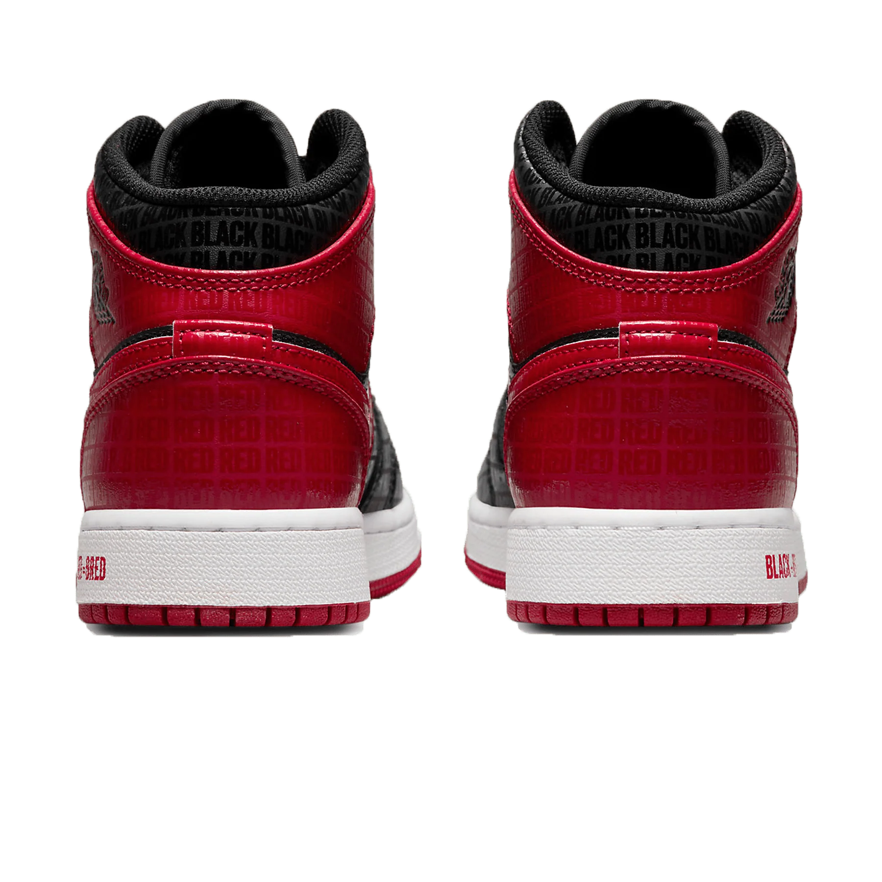 Air Jordan 1 Mid SS GS 'Black + Red = Bred' - Image 3