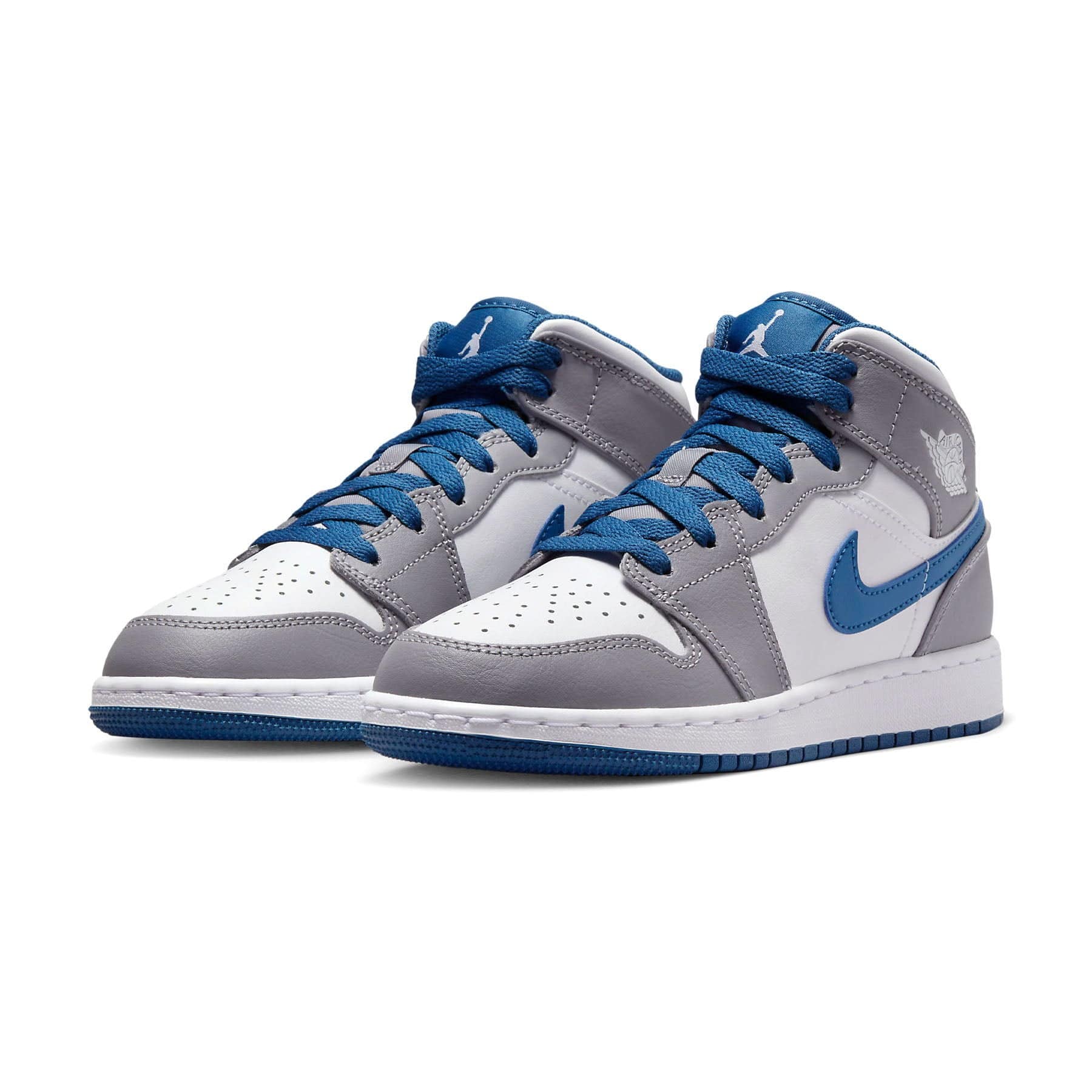 Air Jordan 1 Mid GS 'Cement True Blue' - Image 2
