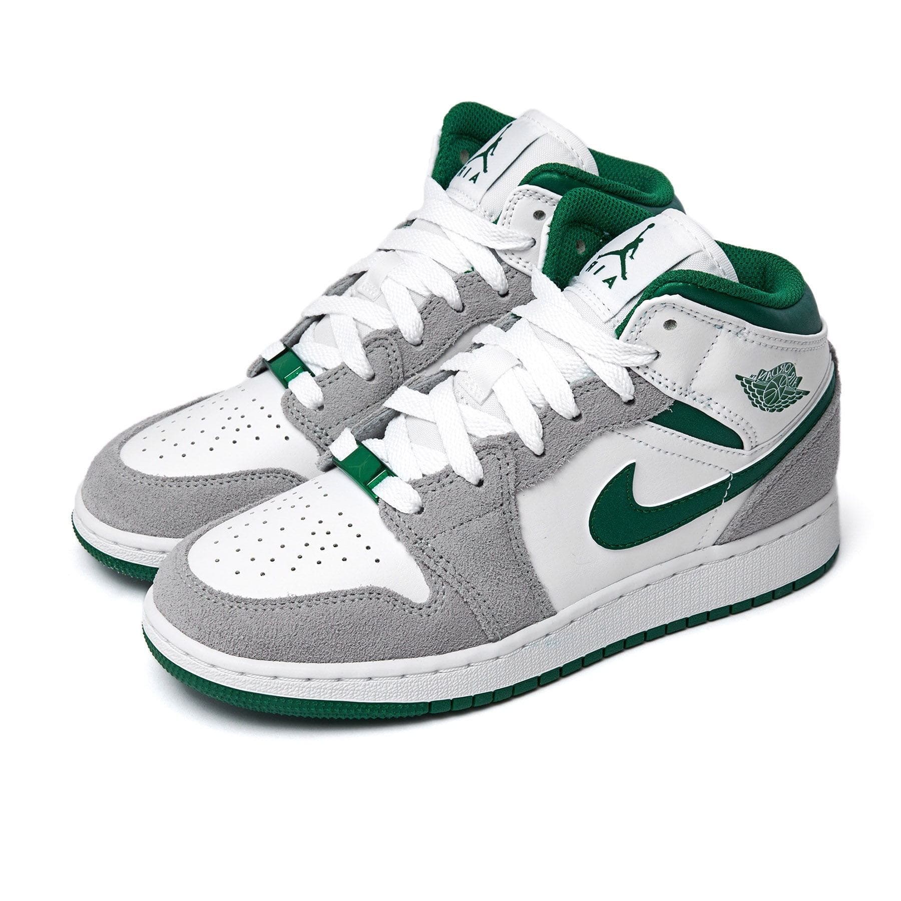 Air Jordan 1 Mid GS 'Green Grey' - Image 2
