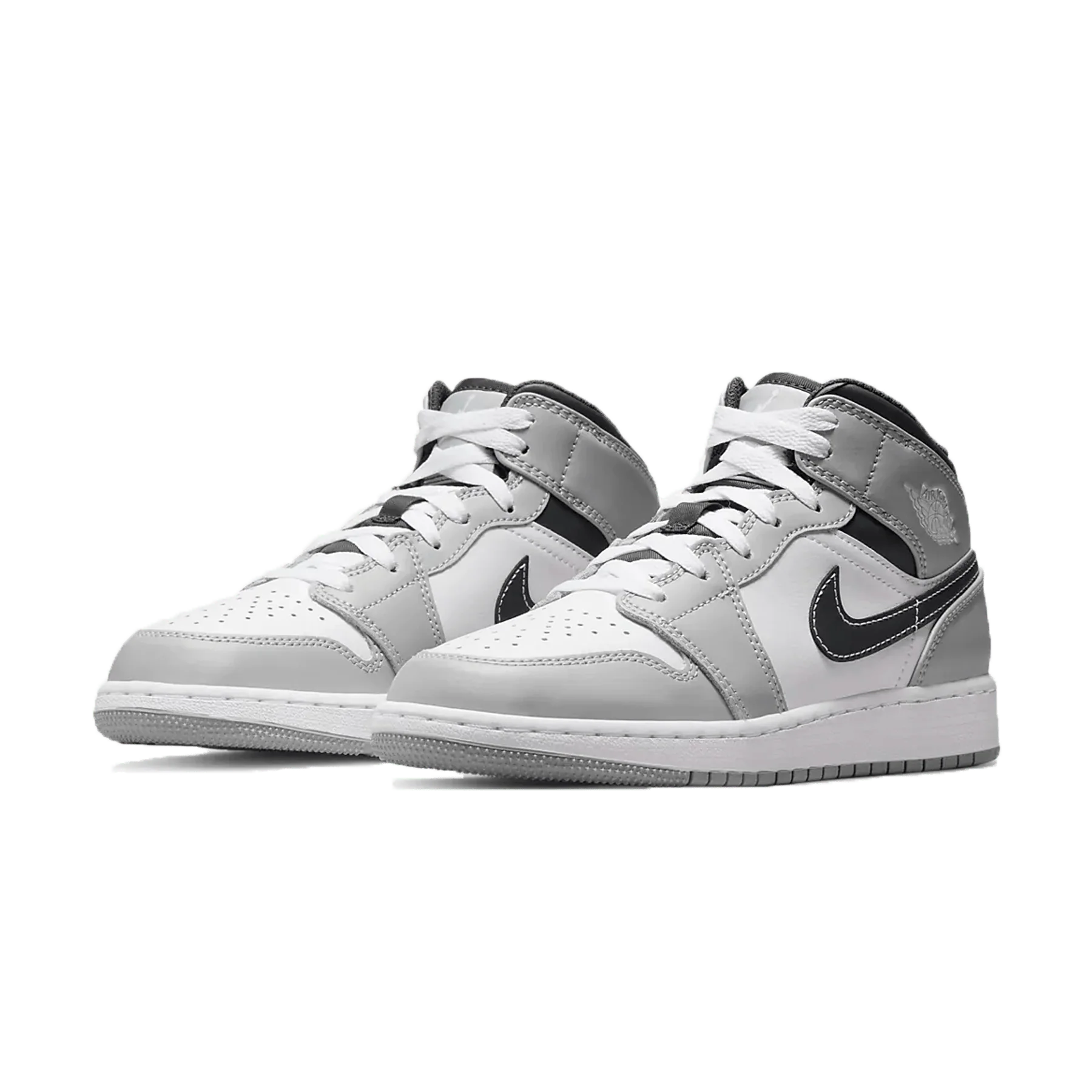 Air Jordan 1 Mid GS 'Light Smoke Grey' - Image 2