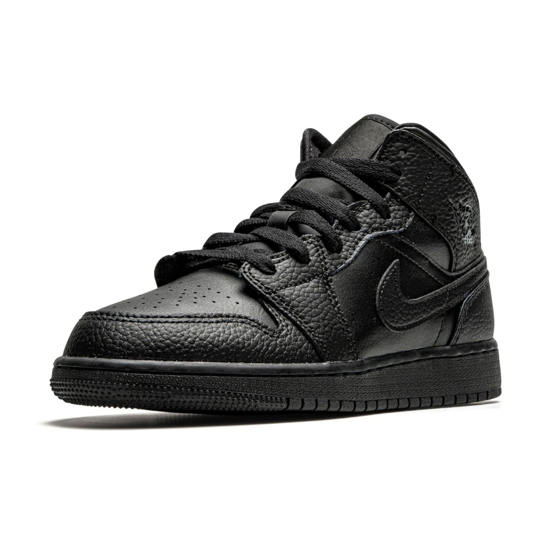 Air Jordan 1 Mid GS 'Triple Black' 2020 - Image 4