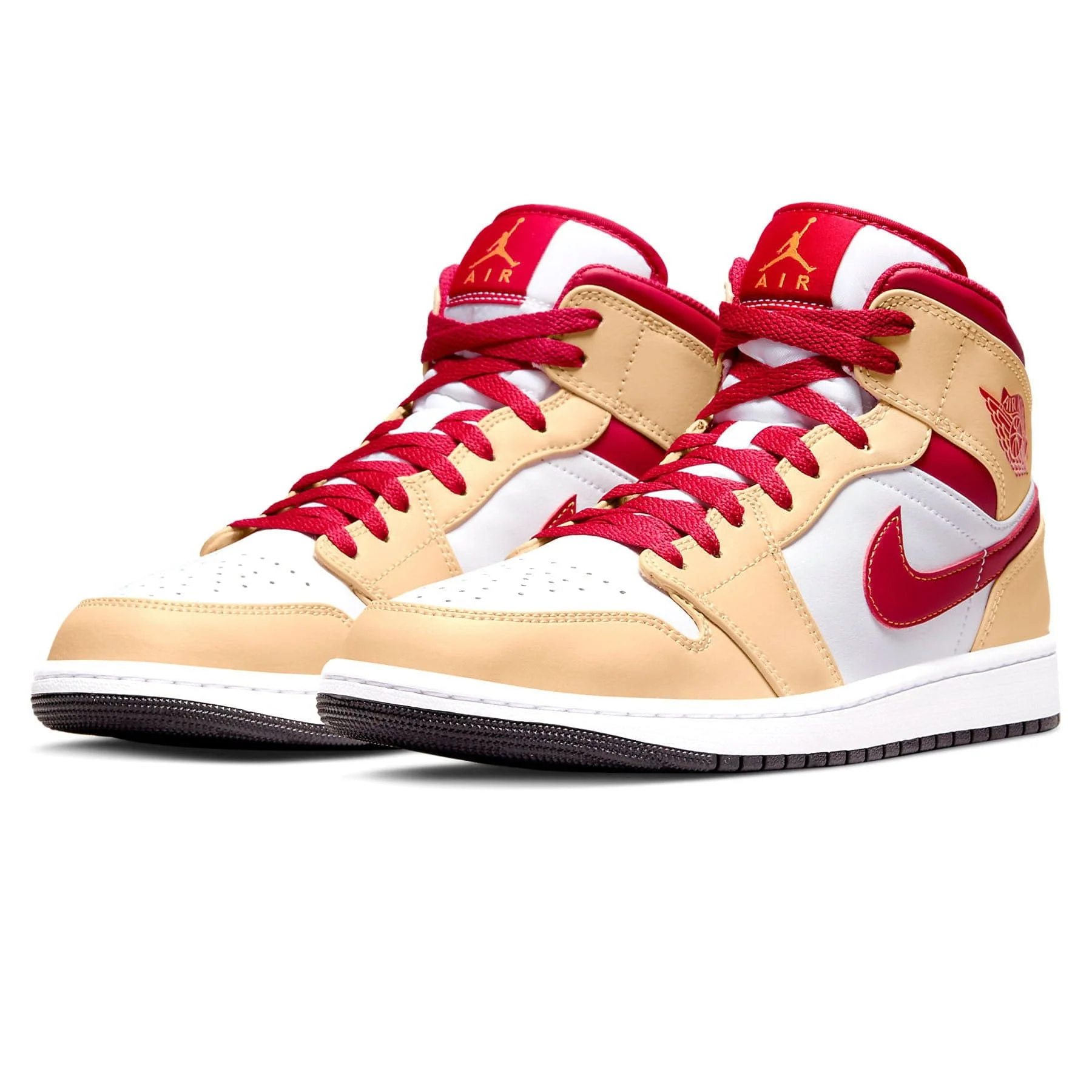 Air Jordan 1 Mid 'Light Curry Cardinal Red' - Image 2