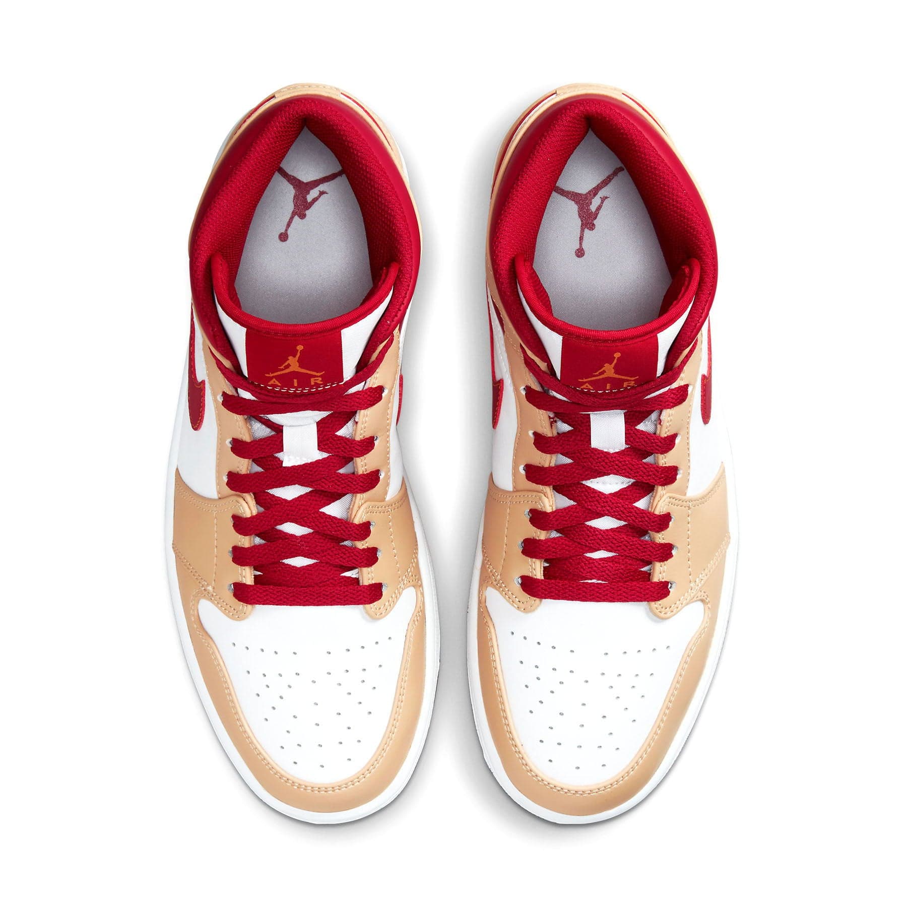 Air Jordan 1 Mid 'Light Curry Cardinal Red' - Image 3