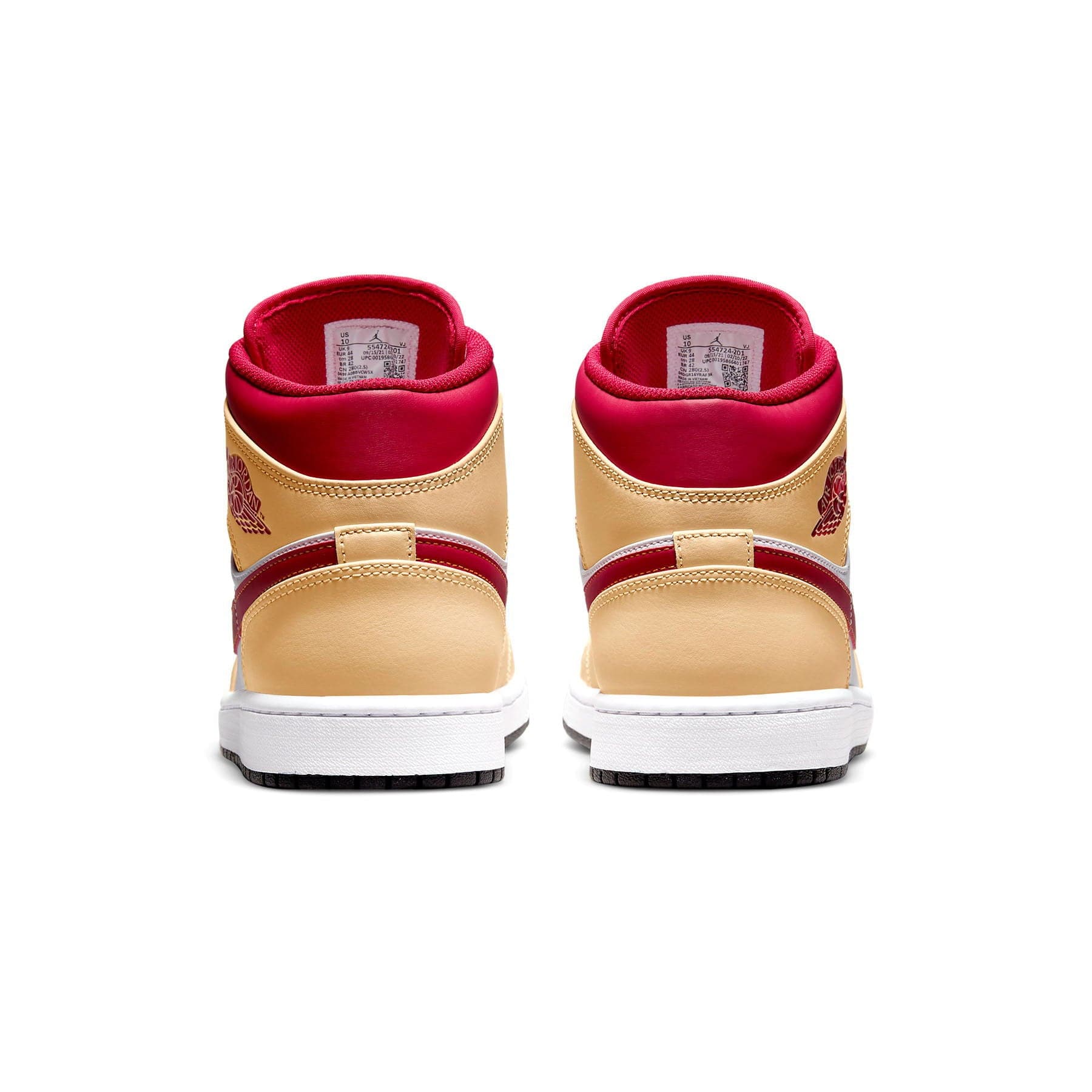Air Jordan 1 Mid 'Light Curry Cardinal Red' - Image 4