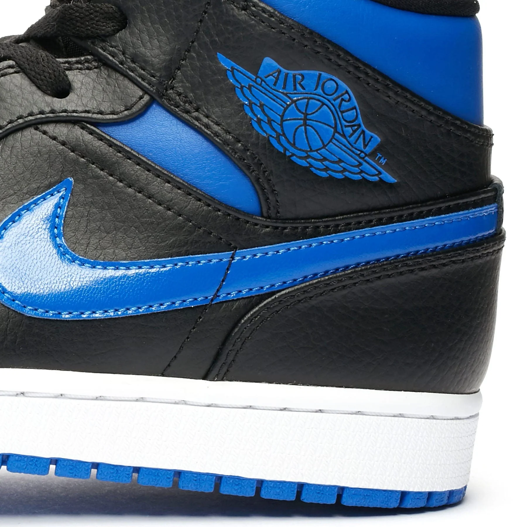 Air Jordan 1 Mid 'Black Hyper Royal' - Image 7