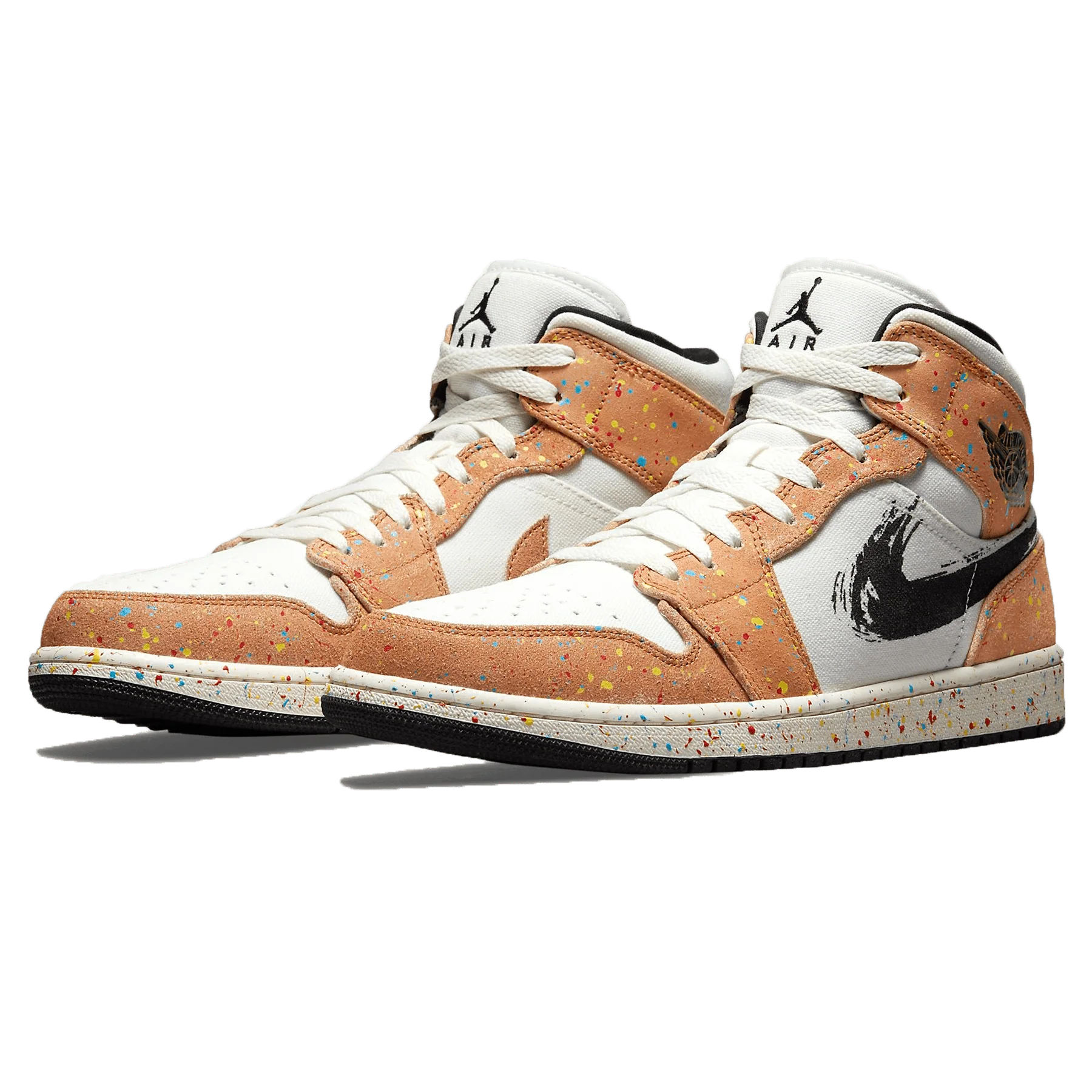 Air Jordan 1 Mid SE 'Brushstroke Paint Splatter' - Image 2