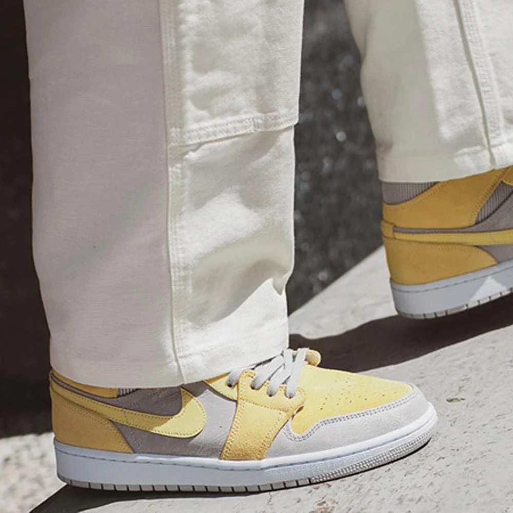 Air Jordan 1 Mid SE Grey Fog Lemon Wash - Image 5