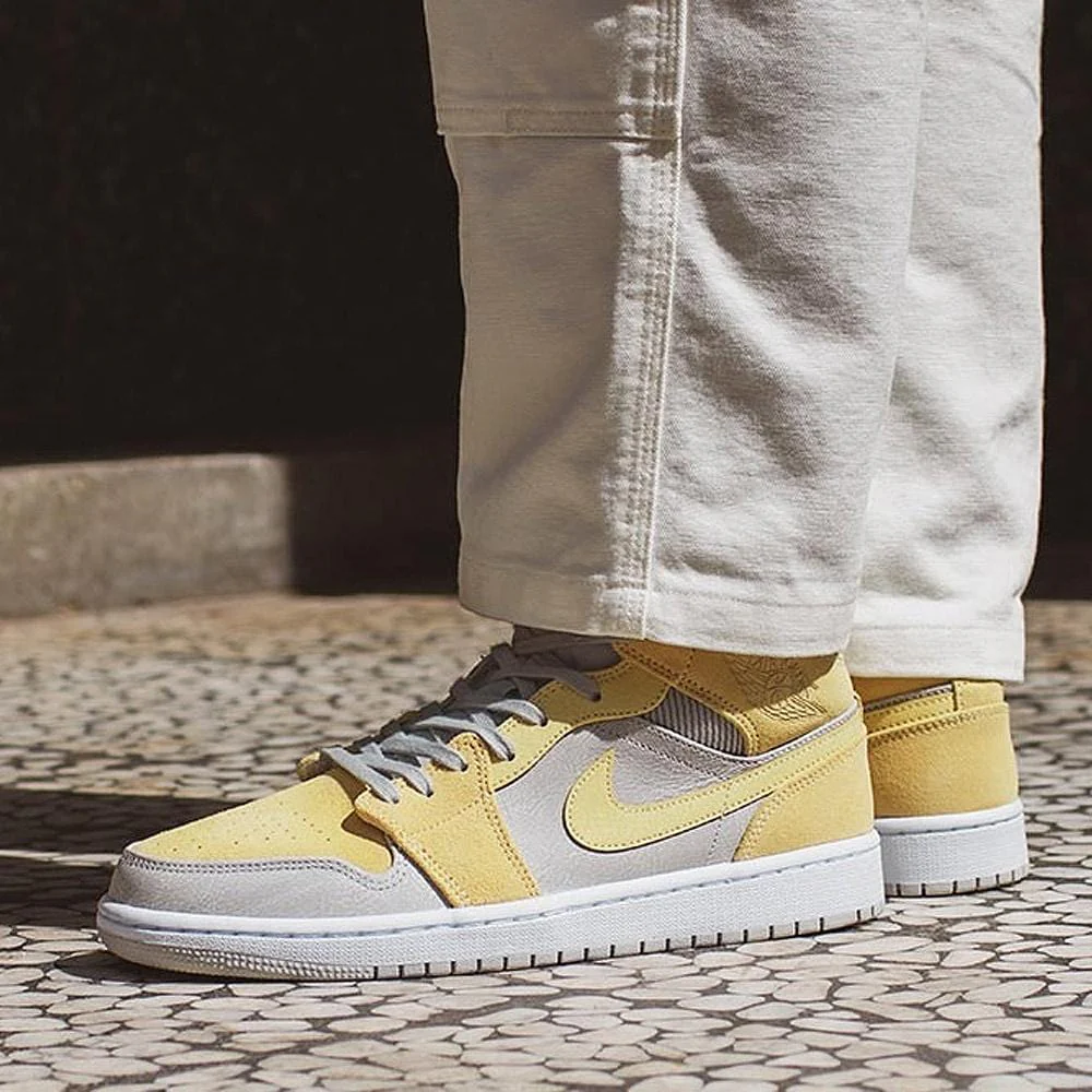 Air Jordan 1 Mid SE Grey Fog Lemon Wash - Image 7