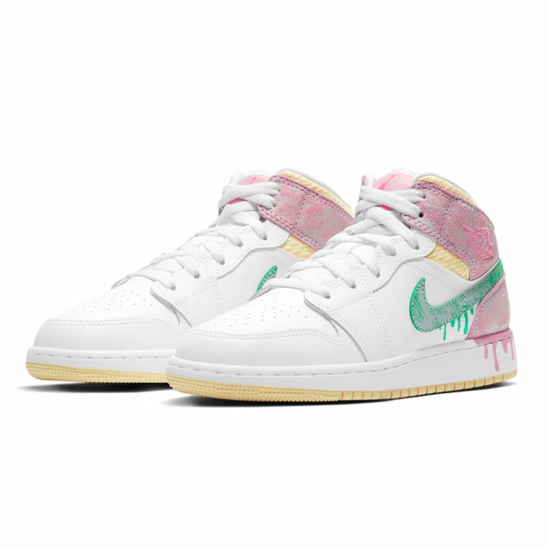 Air Jordan 1 Mid SE GS 'Paint Drip' - Image 2