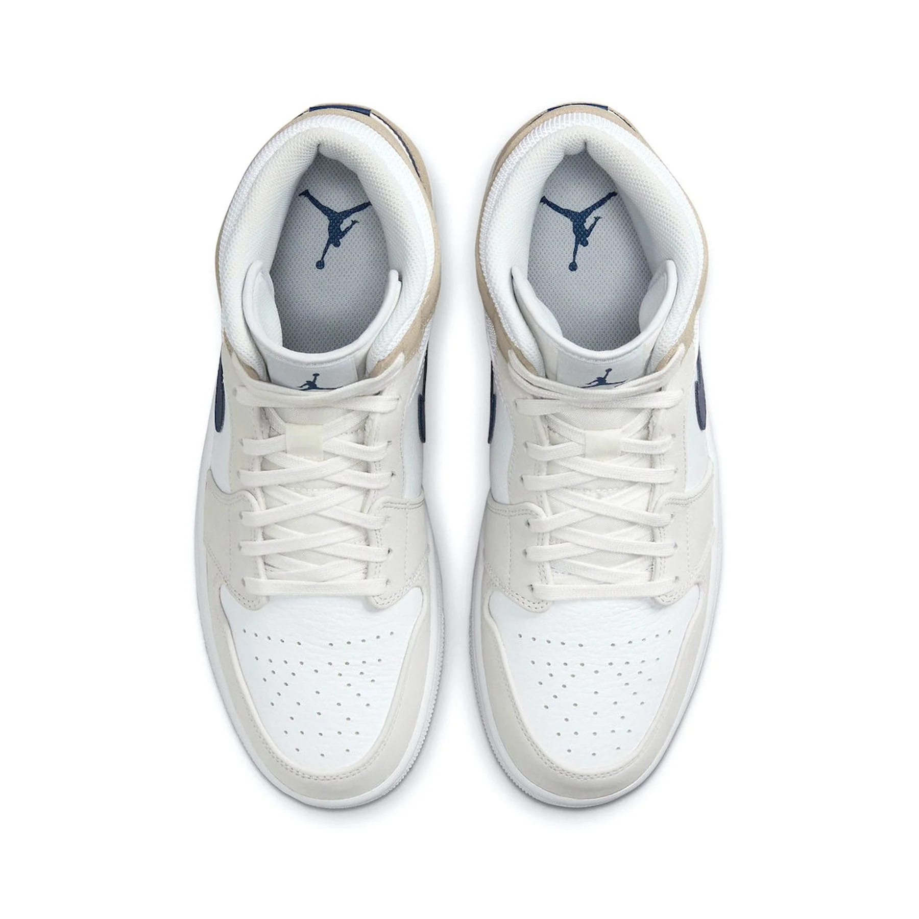 Air Jordan 1 Mid 'Tan Suede Navy' - Image 3