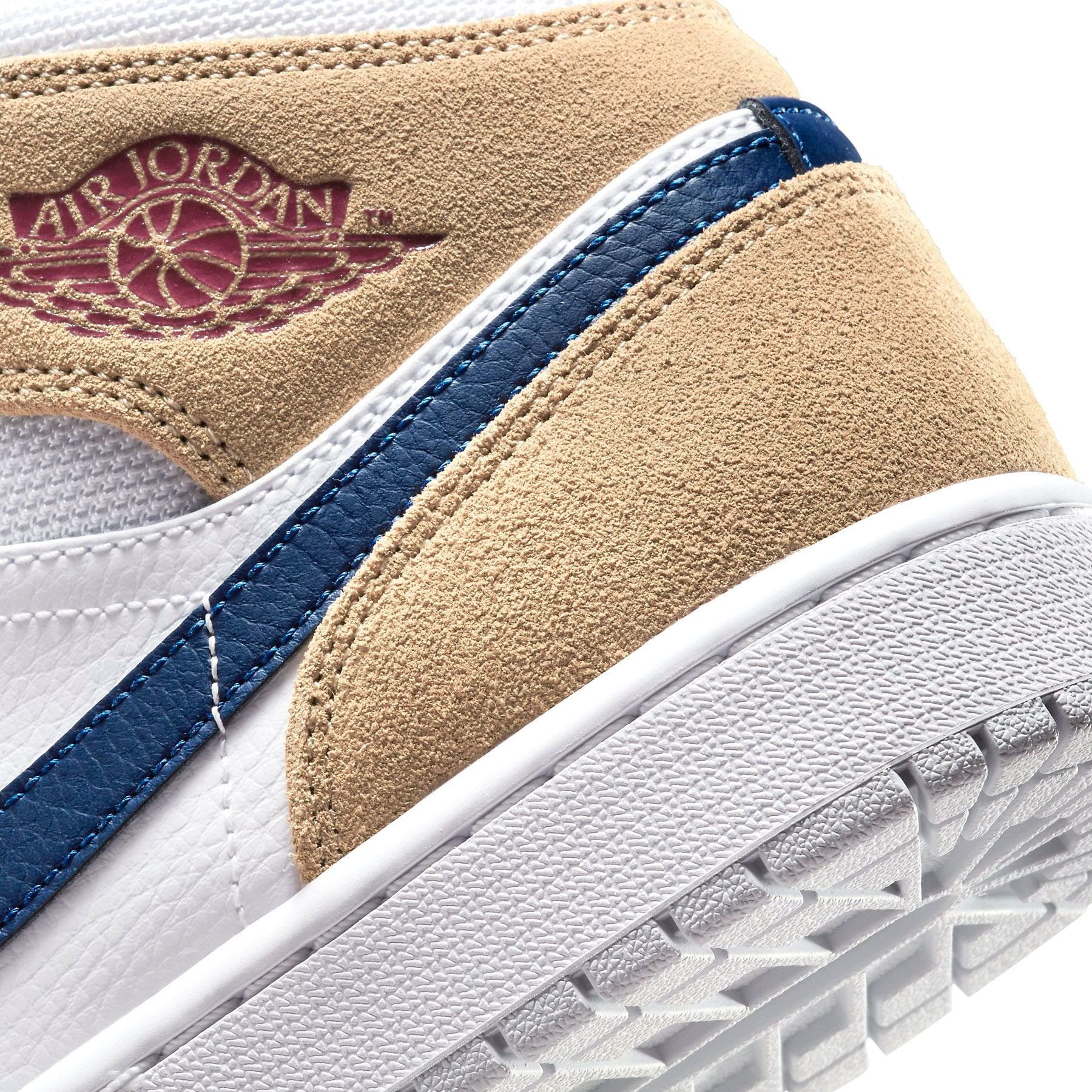 Air Jordan 1 Mid 'Tan Suede Navy' - Image 7