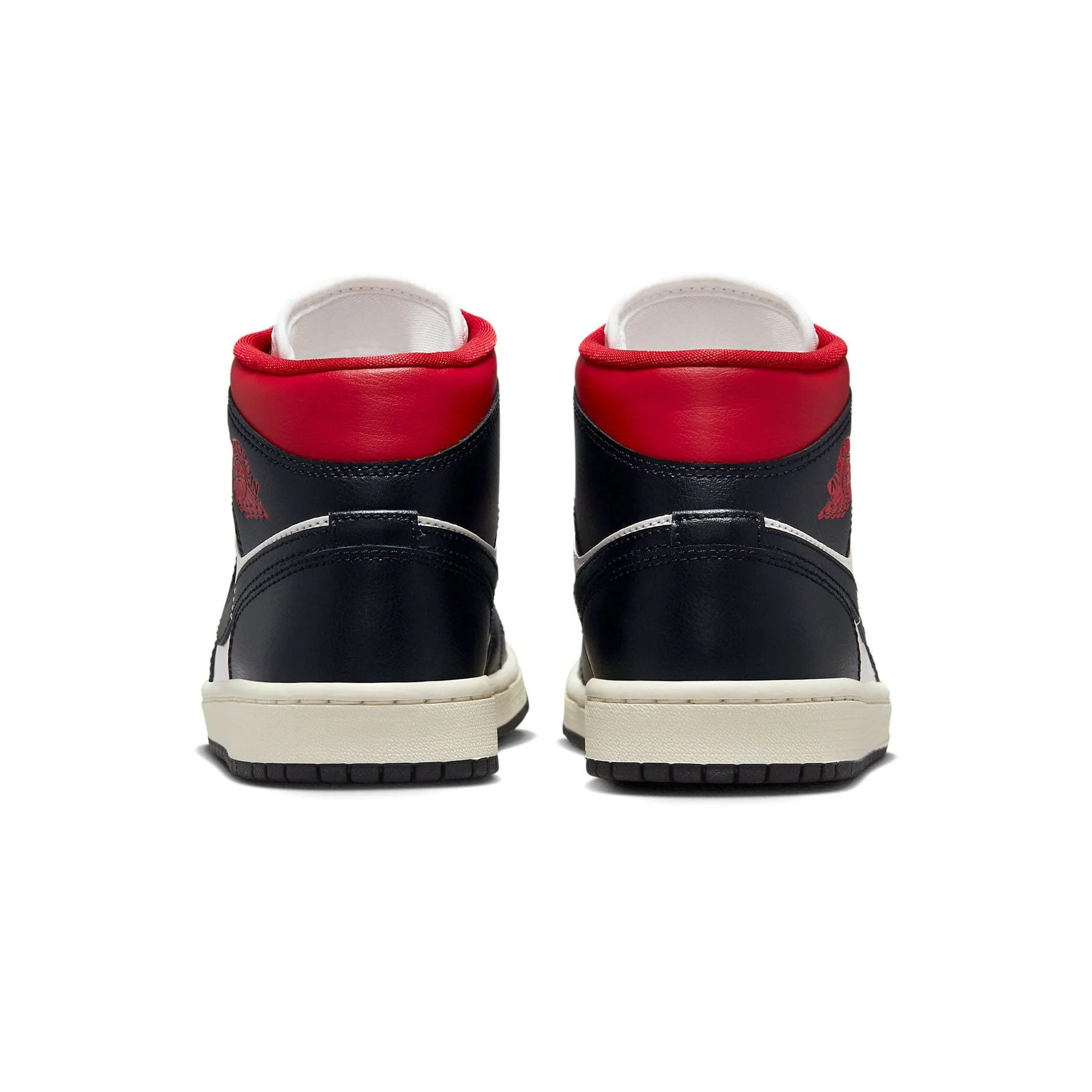 Air Jordan 1 Mid Wmns 'Black Sail Gym Red' - Image 4