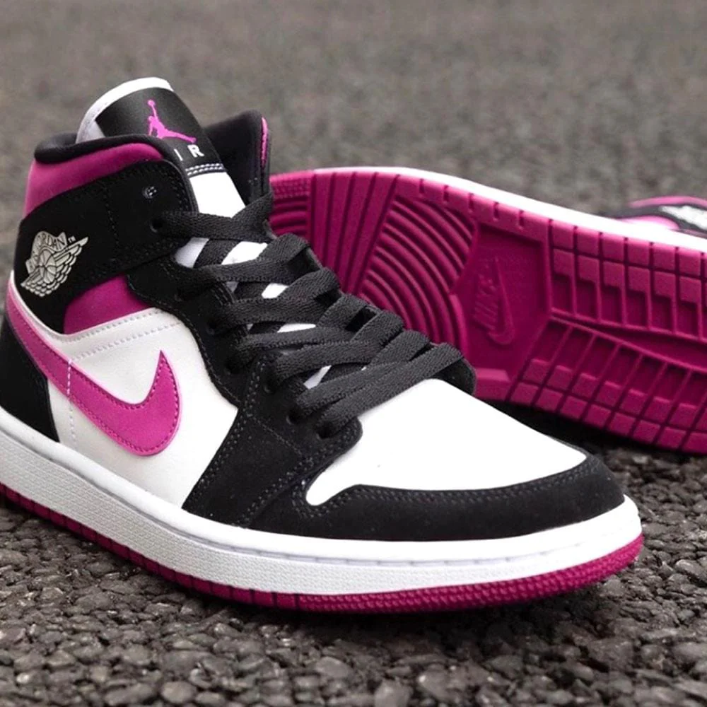 Air Jordan 1 WMNS Mid 'Black Cactus Flower' - Image 7
