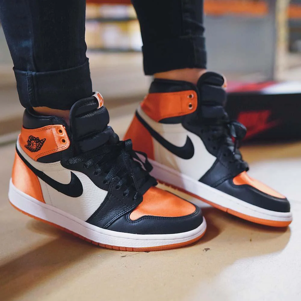 Air Jordan 1 WMNS Satin 'Shattered Backboard' Orange Black - Image 7