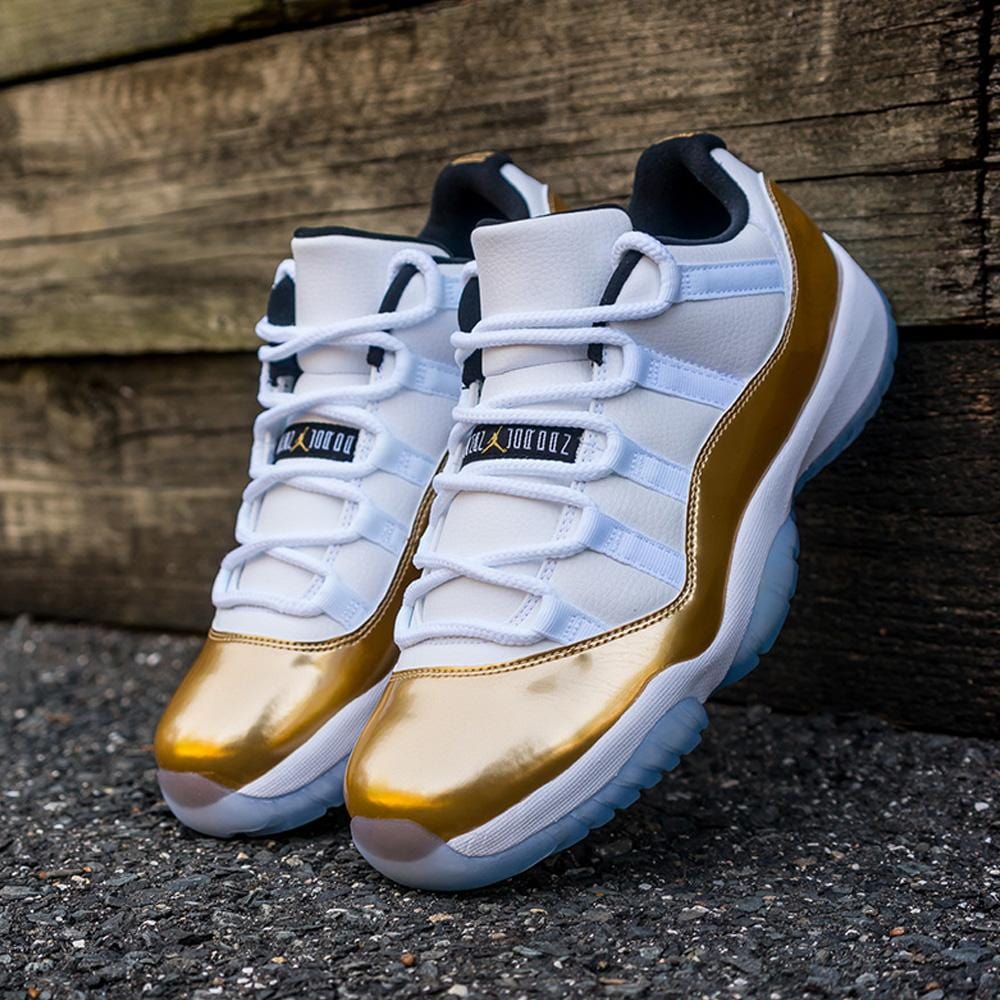 Air Jordan 11 Retro Low White- Metallic Gold - Image 6