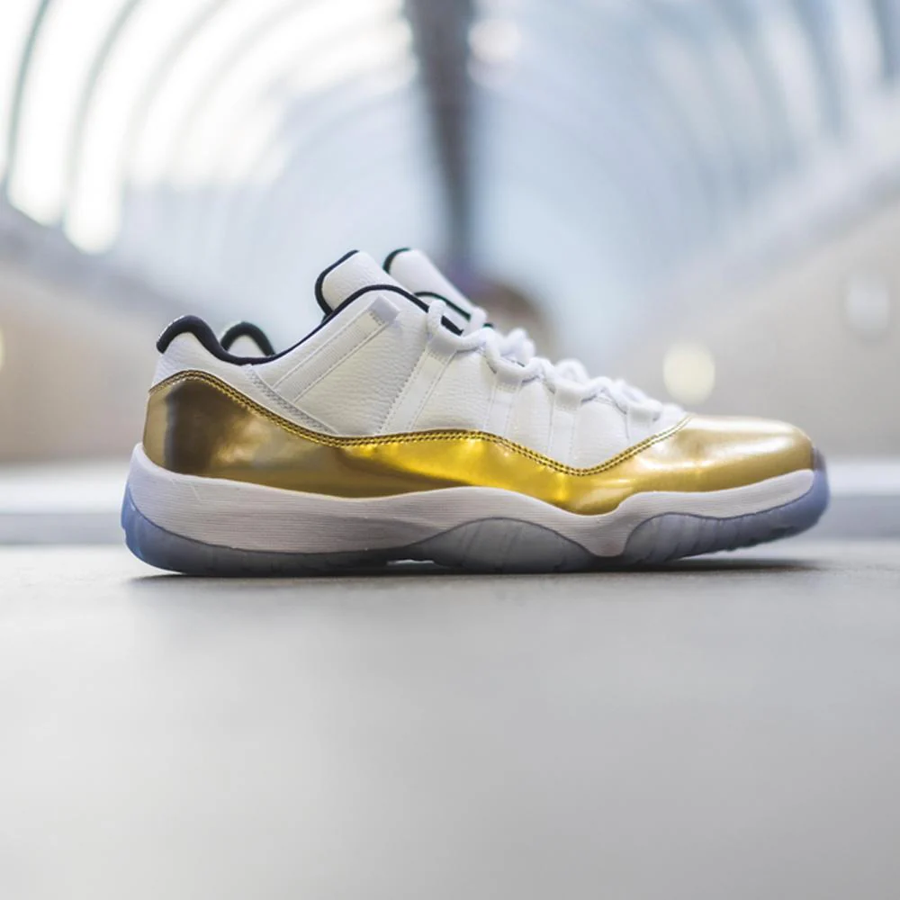 Air Jordan 11 Retro Low White- Metallic Gold - Image 7