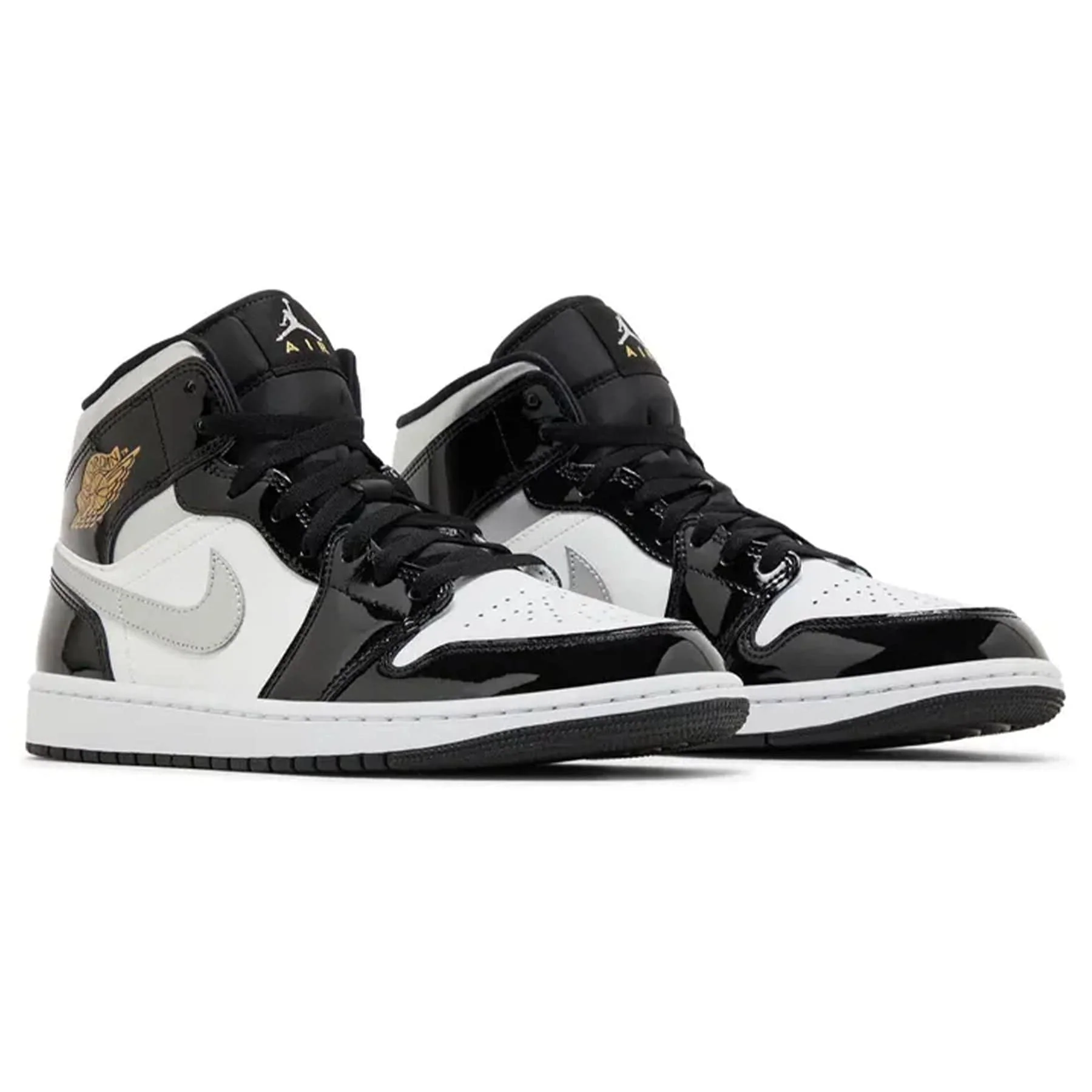 Air Jordan 1 Mid SE 'Black White Metallic Silver' - Image 3