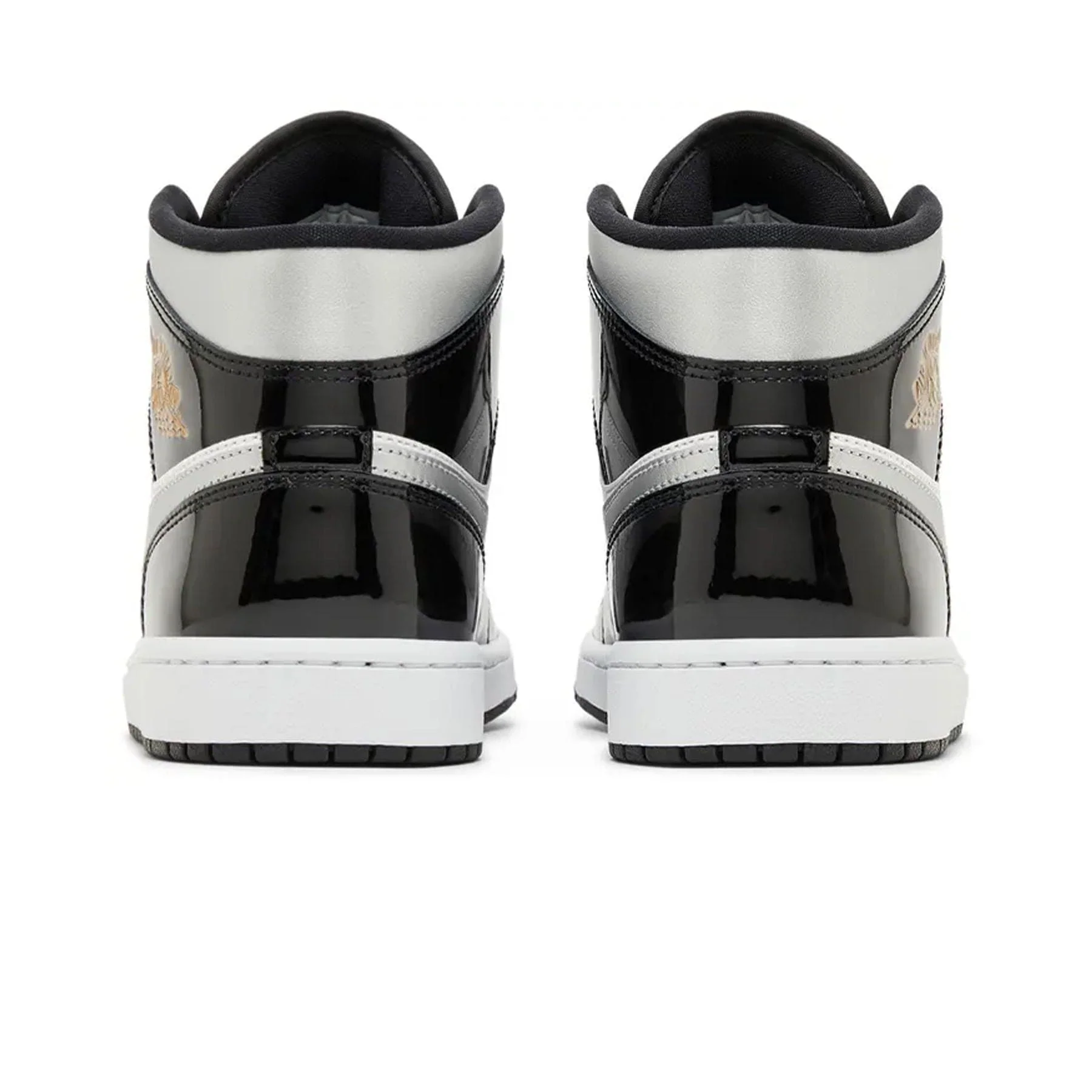 Air Jordan 1 Mid SE 'Black White Metallic Silver' - Image 4