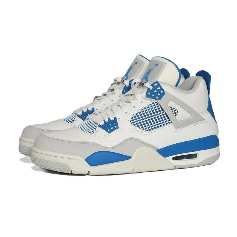 Air Jordan 4 Retro White & Military Blue - Image 2