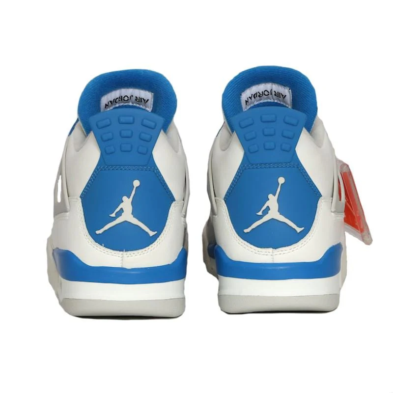 Air Jordan 4 Retro White & Military Blue - Image 4