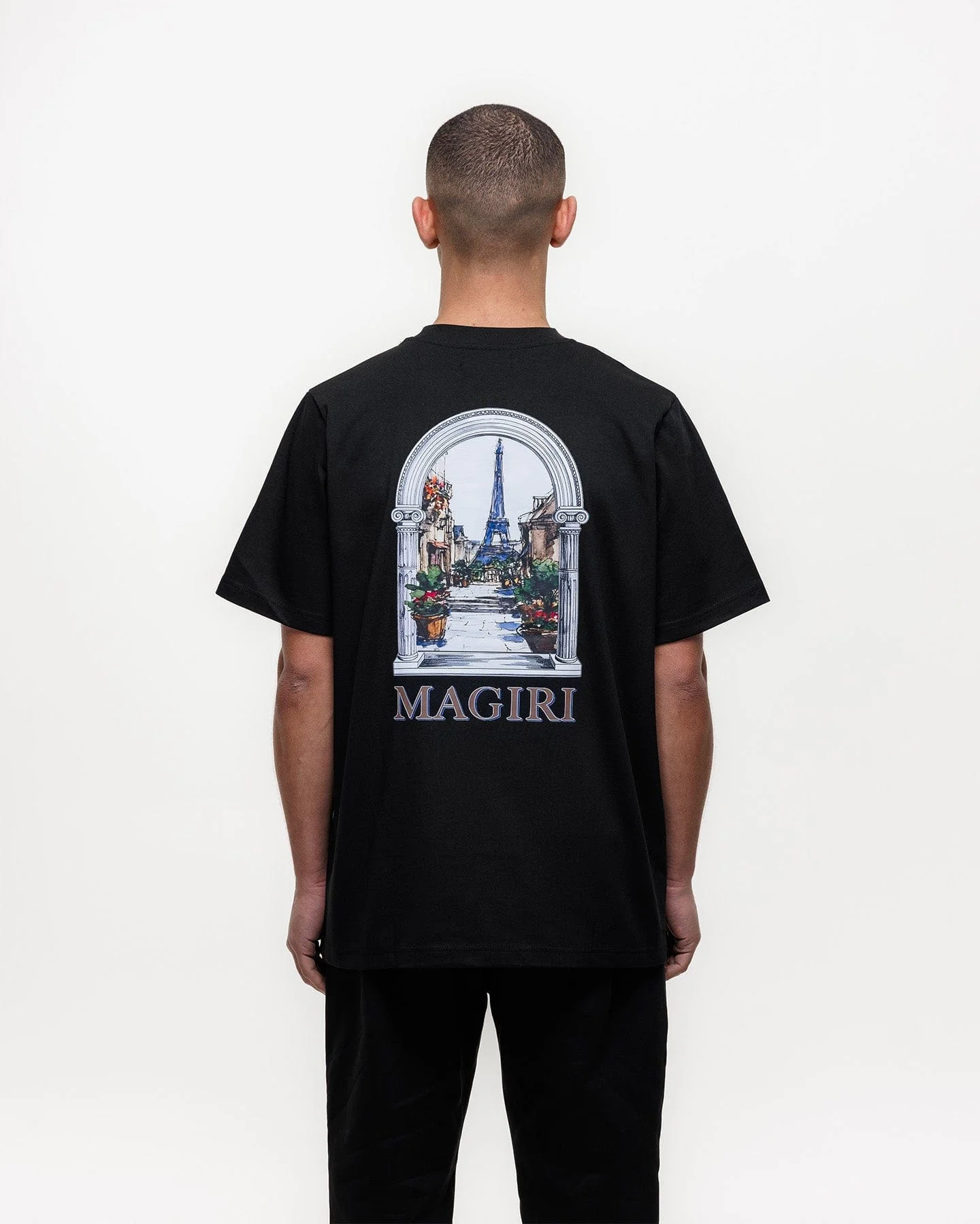 Magiri Archway Printed T-Shirt 'Black' - Image 5