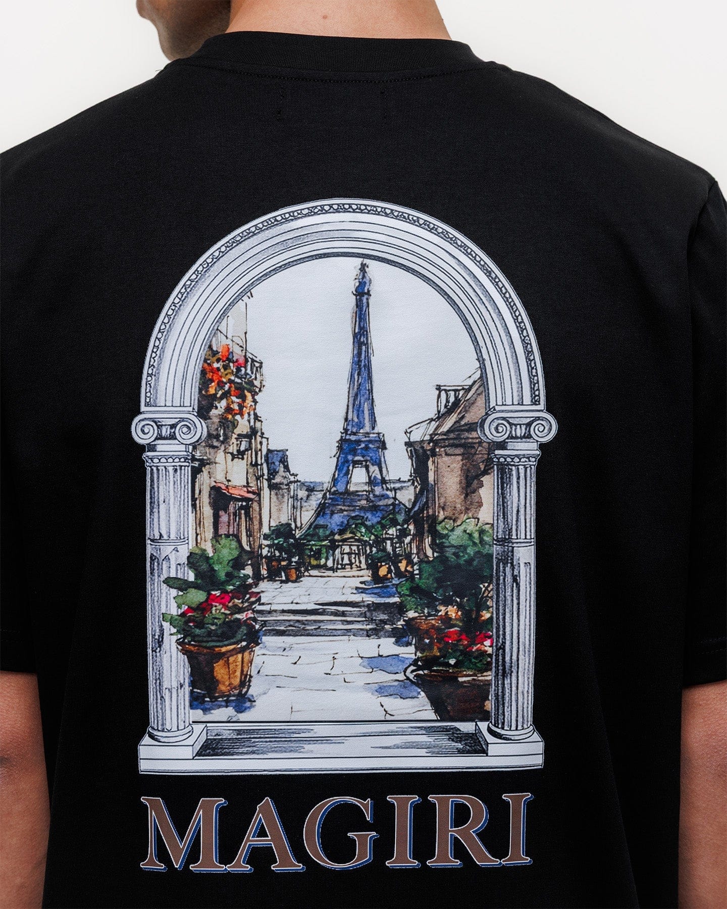 Magiri Archway Printed T-Shirt 'Black' - Image 6