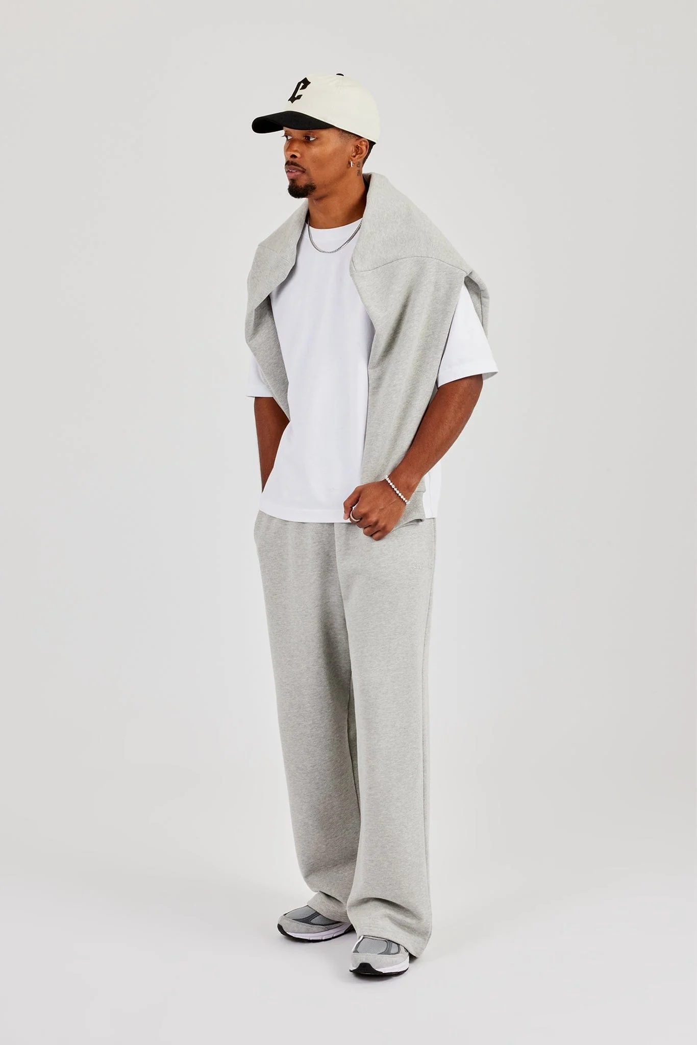 Cernucci Baggy Fit Jogger - Grey Marl - Image 3