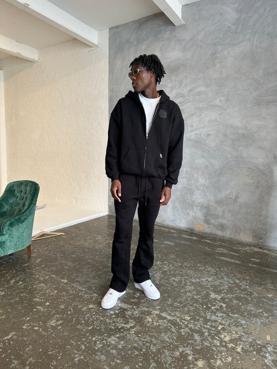 Bénir Club Match Day Zip Hoodie - Matte Black - Image 5