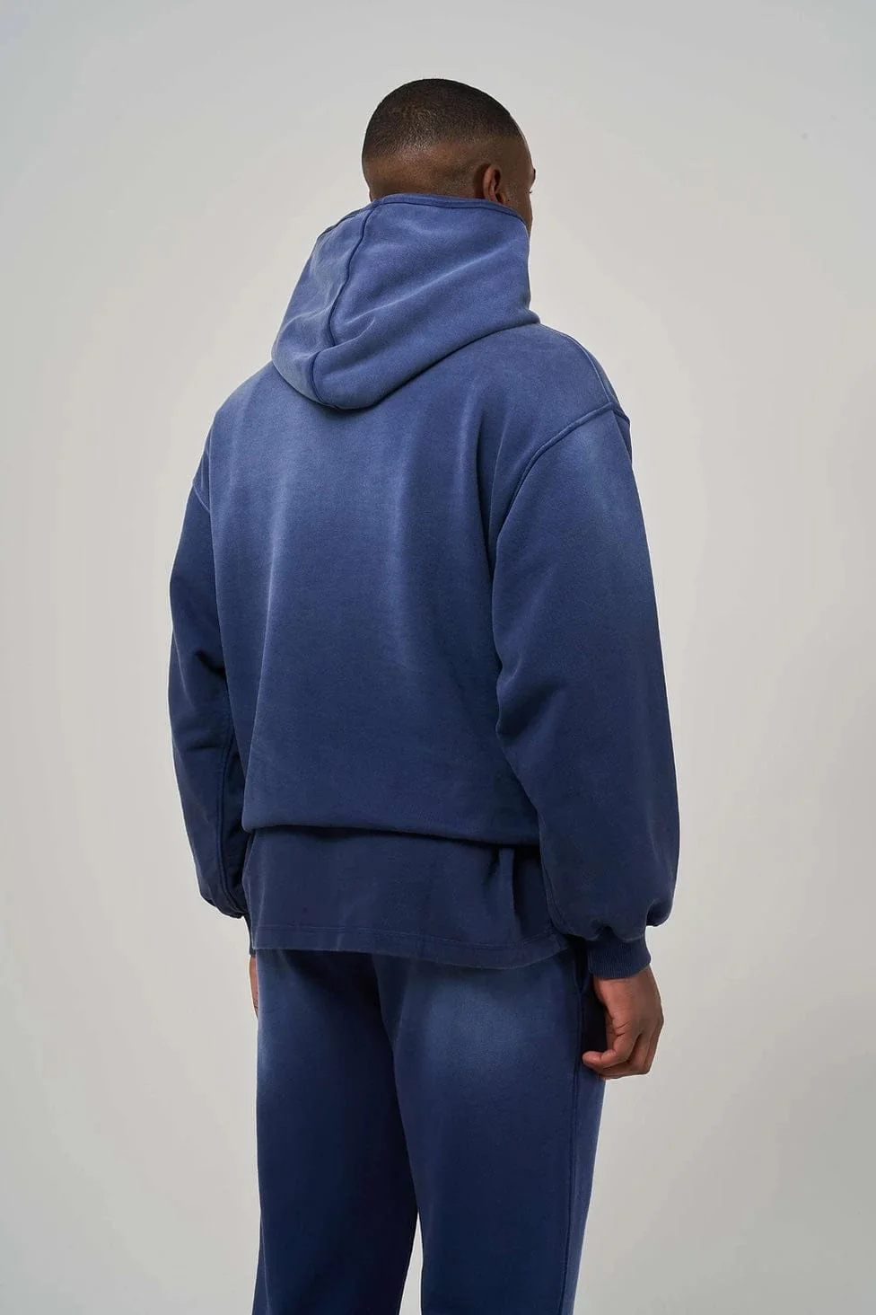 KAIZEN MARKET BLANK HEAVYWEIGHT FADE OUT HOODIE BLUE - Image 3
