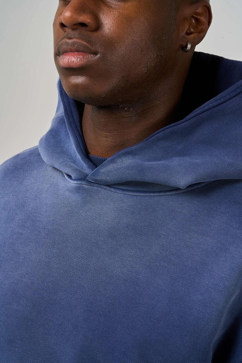 KAIZEN MARKET BLANK HEAVYWEIGHT FADE OUT HOODIE BLUE - Image 4