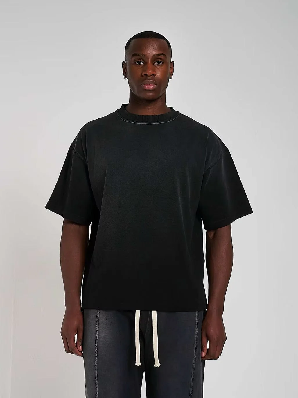KAIZEN MARKET BLANK HEAVYWEIGHT FADE OUT TEE BLACK - Image 3