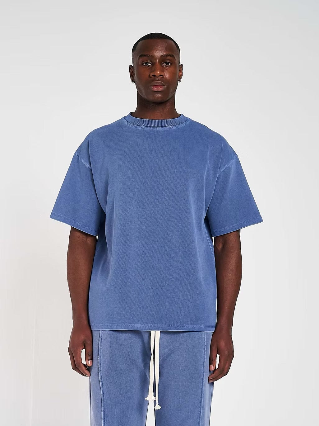KAIZEN MARKET BLANK HEAVYWEIGHT VINTAGE BLUE TEE - Image 3