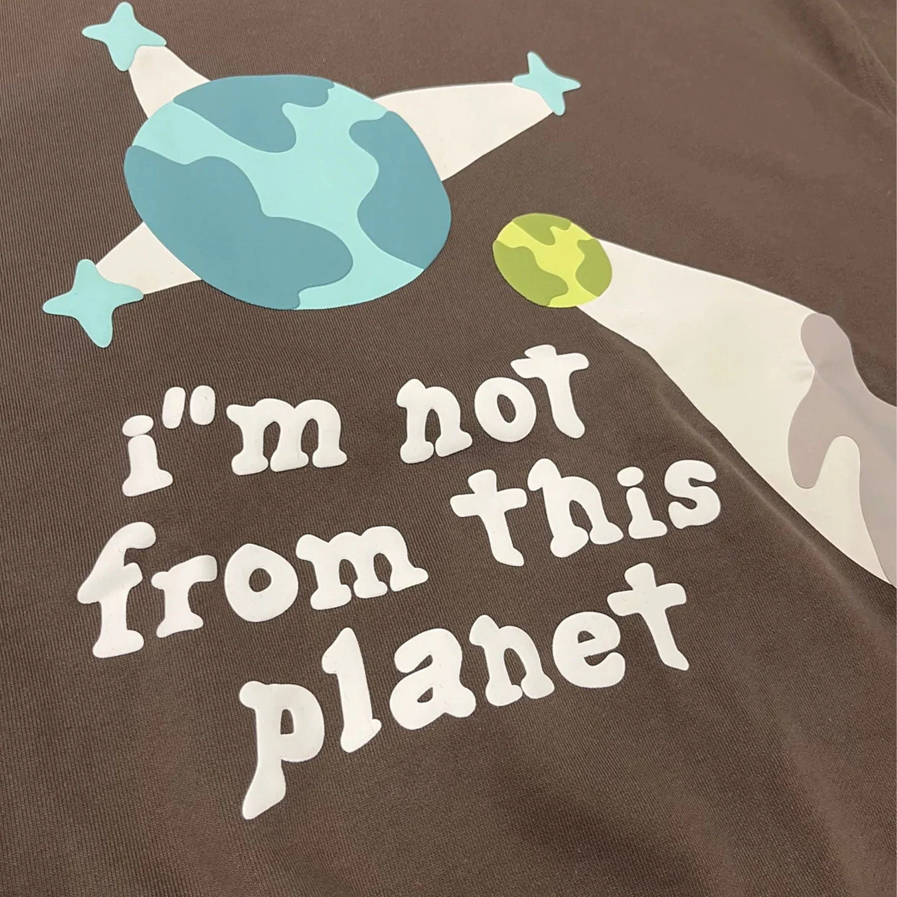 Broken Planet I'm Not From This Planet Hoodie 'Brown' - Image 3