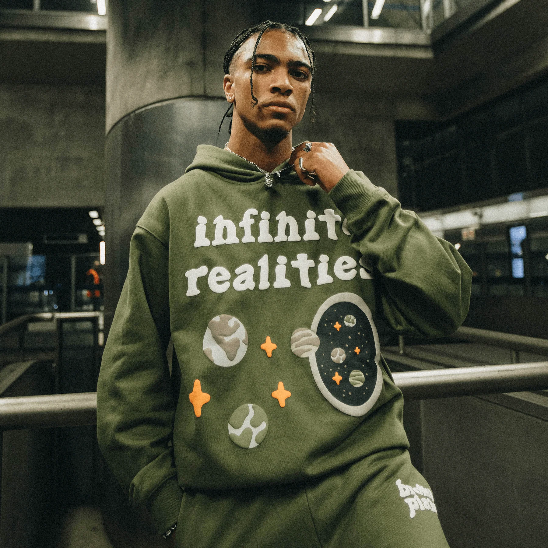 Broken Planet Hoodie x KG 'Olive Green' - Image 5