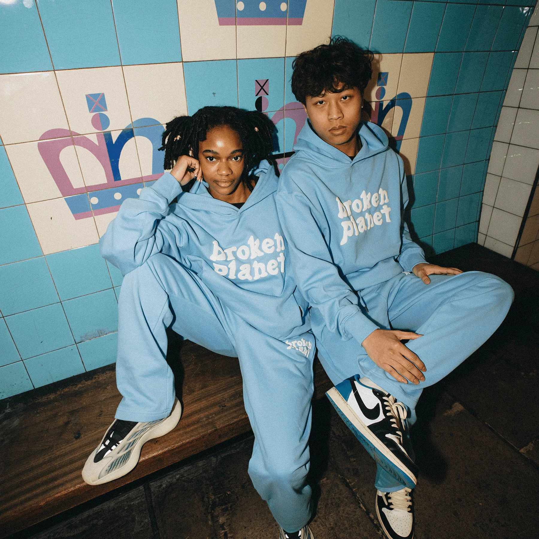 Broken Planet Hoodie x KG 'University Blue' - Image 3